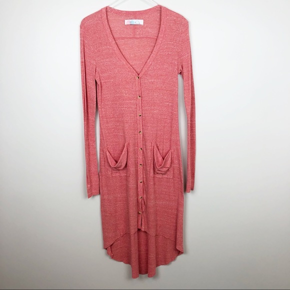 Free People Sweaters - Free People Beach | Ribbed Up Maxi Cardigan Coral